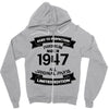Premium Vintage 1947 Zipper Hoodie