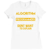algorithm word used by programmers Ladies Fitted T-Shirt