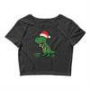 christmas dinosaur Crop Top