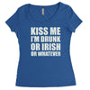 kiss me i'm drunk or irish Women's Triblend Scoop T-shirt