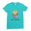 Burger and Fries Best Friends Ladies Fitted T-Shirt