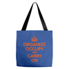 occupy wall street t shirt 99% organize carry on anti corporate greed Tote Bags