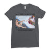 Michelangelo Creation of Adam Ladies Fitted T-Shirt