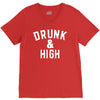 Drunk And High V-Neck Tee