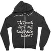 tattoos got me swiping right girls Zipper Hoodie