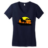 Mufasa and Simba Lion King Women's V-Neck T-Shirt