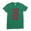 lake hair don't care Ladies Fitted T-Shirt
