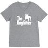 the dogfather  nerd retro der pate godfather fun V-Neck Tee