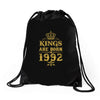 kings are born in 1992 Drawstring Bags