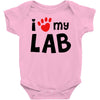 i love my lab labrador Baby Onesie