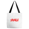 Martinez Twins savage Tote Bags