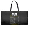 June Girl Facts Gemini Weekender Totes