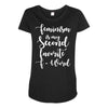 feminism is my second favorite f word Maternity Scoop Neck T-shirt