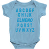 alphabet abc elemno Baby Bodysuit