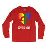 Love Is Love LGBT Rainbow Heart Long Sleeve Shirts
