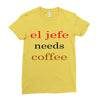 el jefe needs coffee Ladies Fitted T-Shirt