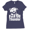 ted fuck you thunder Ladies Fitted T-Shirt