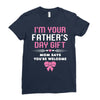 I'm Your Father's Day Gift Mom Says You're Welcome Girl Ladies Fitted T-Shirt
