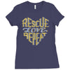 rescue. love. repeat. Ladies Fitted T-Shirt