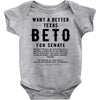 want a better texas black Baby Bodysuit