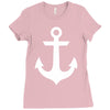 anchor black sailor vintage style navy nautical Ladies Fitted T-Shirt