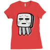 minecraft ghast drawing Ladies Fitted T-Shirt