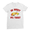 in rust we trust  rat beetle hot rod Ladies Fitted T-Shirt