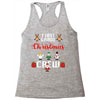 first grade christmas crew Racerback Tank