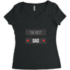 THE BEST DAD Women's Triblend Scoop T-shirt