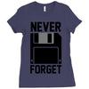 never forget floppy disk Ladies Fitted T-Shirt