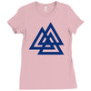 valknutr knoten der gefallenen odin nordisch symbol aspekte wotan Ladies Fitted T-Shirt