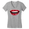 lips red Women's V-Neck T-Shirt