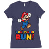 run, mario run Ladies Fitted T-Shirt