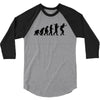 evolution of table tennis or ping pong mens black t shirt top 3/4 Sleeve Shirt