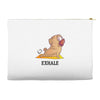 yoga pug exhale Accessory Pouches
