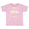 I am Not Super Woman But I'm Fighting Uterine Cancer So Close Enough Toddler T-shirt