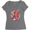 krampus (blood red) Women's Triblend Scoop T-shirt