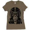 monkey in the motorcycle Ladies Fitted T-Shirt