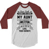Dear Aunt, Thanks For Being My Aunt 3/4 Sleeve Shirt