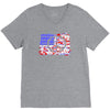 american flag peace V-Neck Tee
