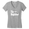 the dogfather dalmatian white Women's V-Neck T-Shirt