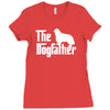 the dogfather cavalier king charles spaniel white Ladies Fitted T-Shirt