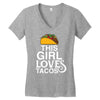This Girl Loves Tacos Women's V-Neck T-Shirt
