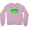 fun monster face, eat, beast, Crewneck Sweatshirt