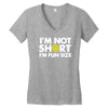 i'm not short, i'm fun size   small tiny little shorty person gift tee Women's V-Neck T-Shirt