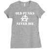 old punk rock Ladies Fitted T-Shirt