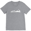 evolution of man' chequered flag classic 912 V-Neck Tee
