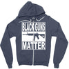 black guns matter Zipper Hoodie