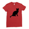 cat black had Ladies Fitted T-Shirt