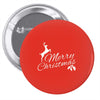 merry christmas flower Pin-back button